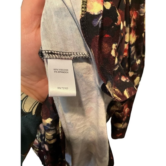 Cupid Blouse Top Women Size M Multicolor Floral Turtle Neck Long Sleeve Pullover - Picture 2 of 7